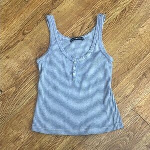 blue and white stripped brandy melville tank top